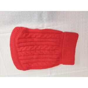 Zingpan Dog Sweater Turtleneck Cable Knit Size XS Red Warm Winter Coat Clothes